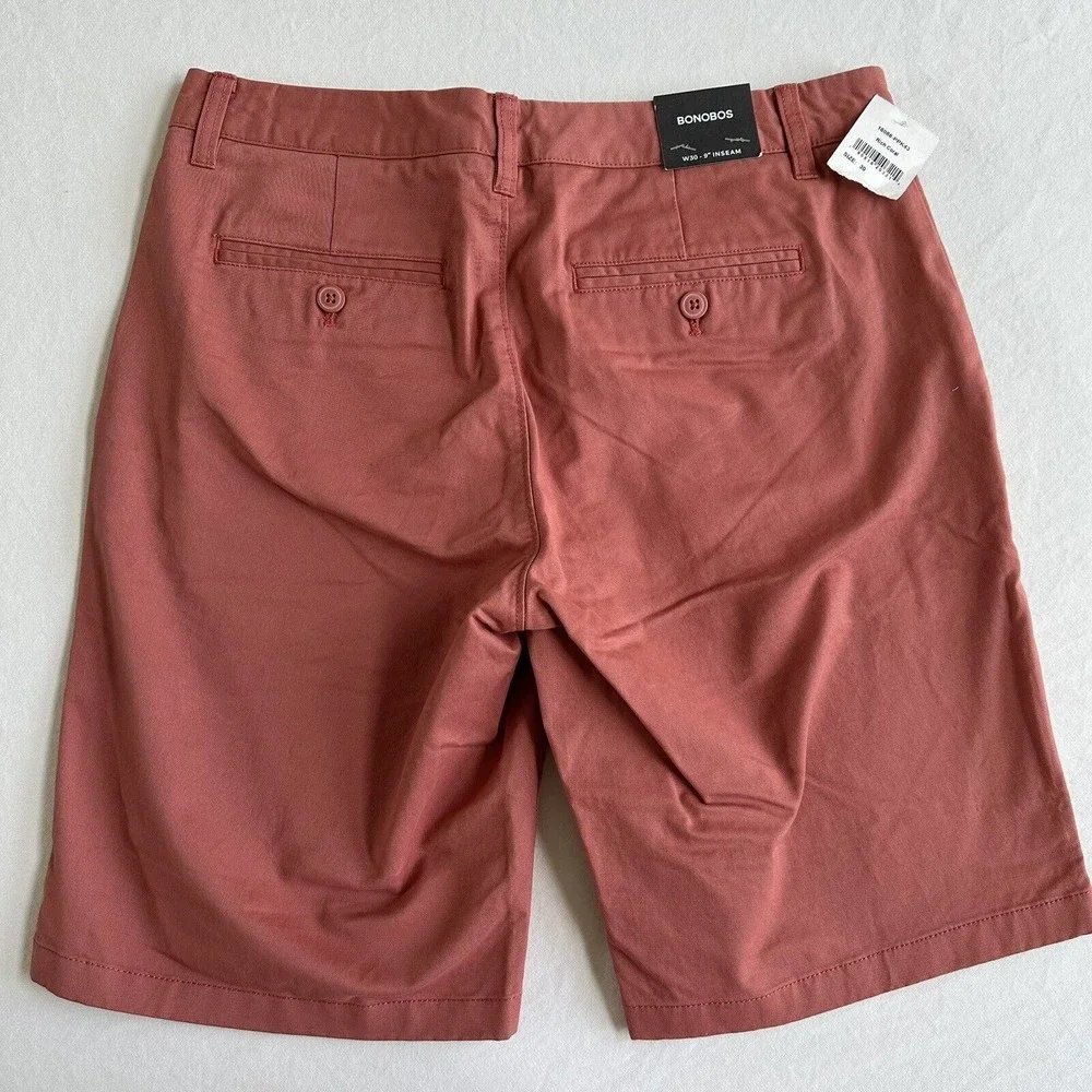 Bonobos Men's Shorts Stretch Washed Chino Coral 30 x 9 NEW - Picture 4 of 7